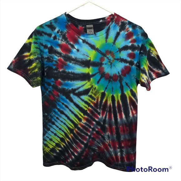 Gildan Other - 🍭KIDS Tie-Dye T-Shirt | Black & Blue | Large